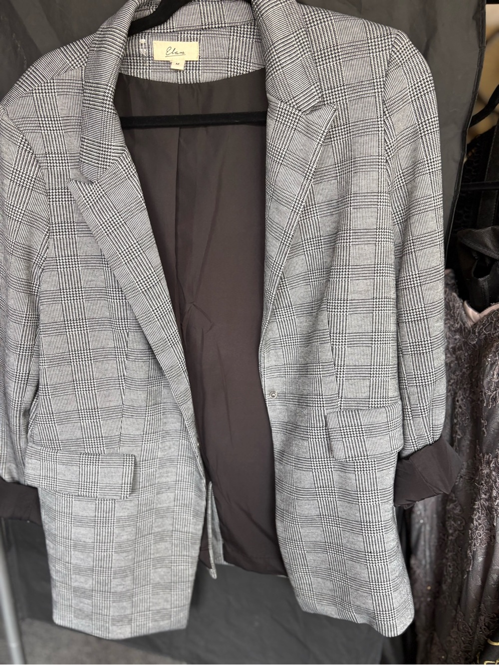 Elan Gray Glen Plaid woman’s Blazer